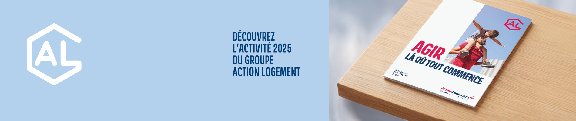 Visuel du carrousel de l'actualité du rapport d'activité 2025 du groupe Action Logement