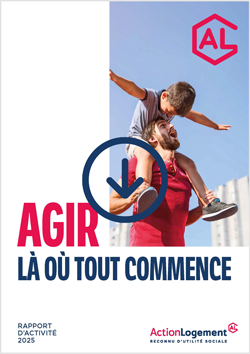 Visuel de la couverture du rapport d'activité 2025 du Groupe
