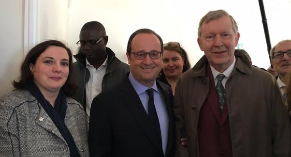 Visite de François Hollande sur un programme immobilier d'envergure à Romainville 