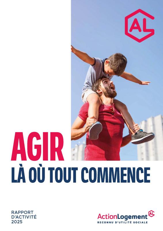 Visuel du rapport d'activité 2025 du groupe Action Logement