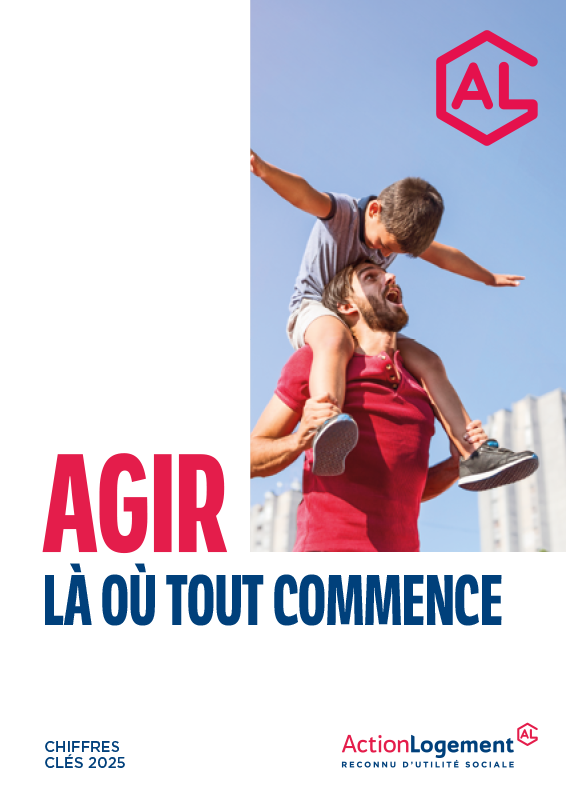 Visuel de la plaquette chiffres clés 2025 du Groupe Action Logement